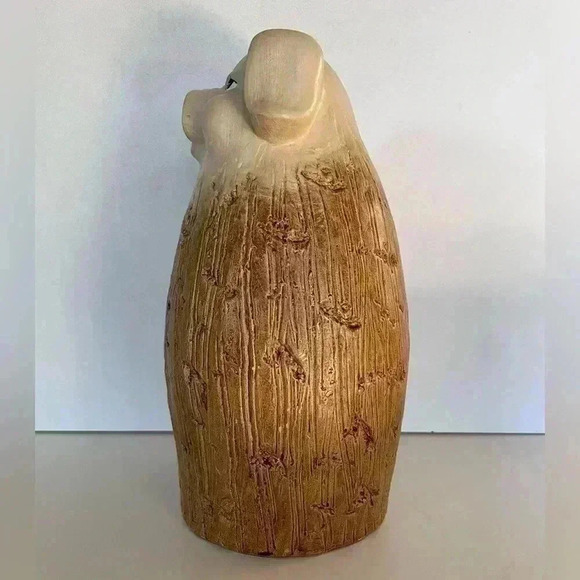 MANN Signed Studio Pottery Pig Piglet Shelf Decor 12" Brown Neutral Farmhouse - Picture 6 of 15